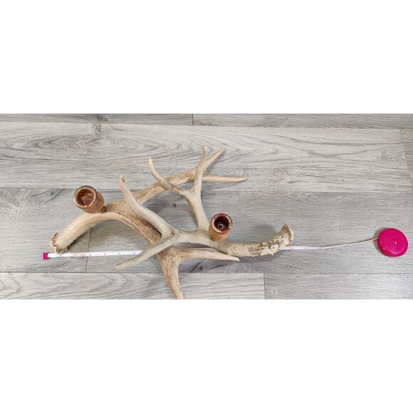 Set of 2 Faux Rustic Deer Antler Candelabra Taper Candle Holders - A PAIR 16" - Picture 10 of 10